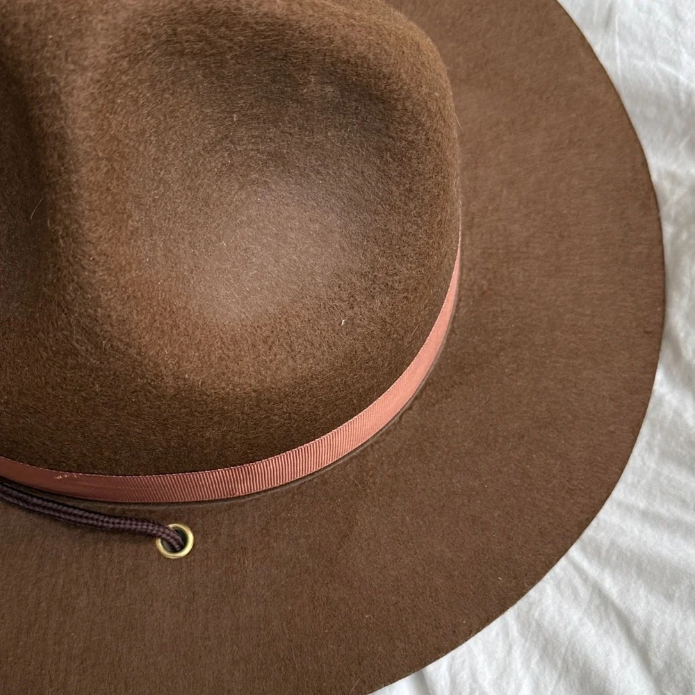 Brown Felt Wide Brim Hat - Picture 4 of 7